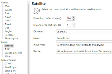Options dialog | Satellite