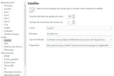 Diálogo de opciones | Satélite